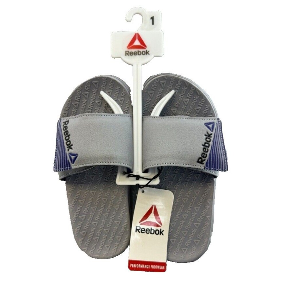 Reebok Youth Slides Gray Size 1‎
